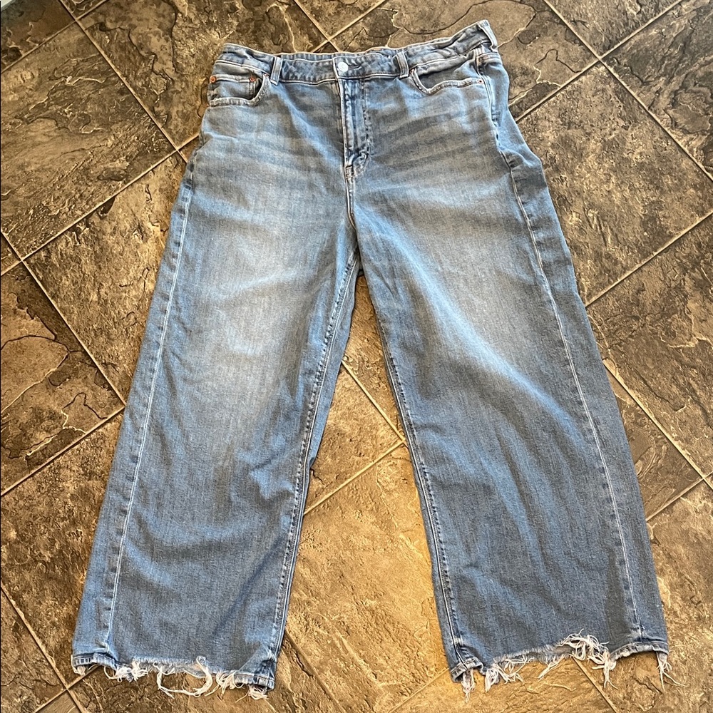 AMERICAN EAGLE Super High-rise Baggy Wide Leg Women's Jeans Grunge Streetwear